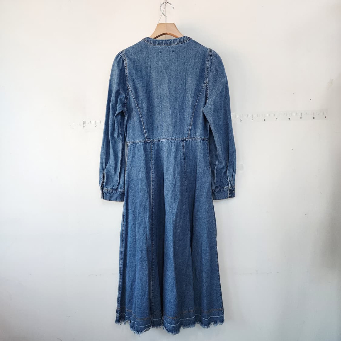 플라스틱 아일랜드 데님 롱 원피스 상품이미지5