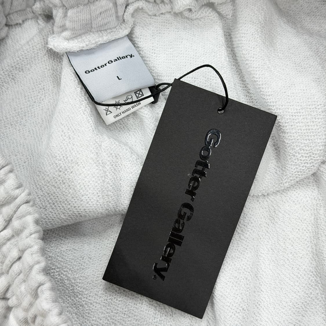 가터갤러리 심볼 노트 리본 와이드 스웻팬츠 바지 그레이 L 상품이미지5