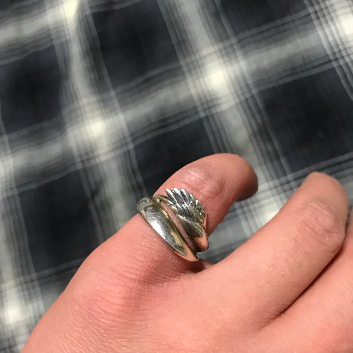 빈티지 실버 925 날개 링 새끼용 남녀공용 상품이미지2