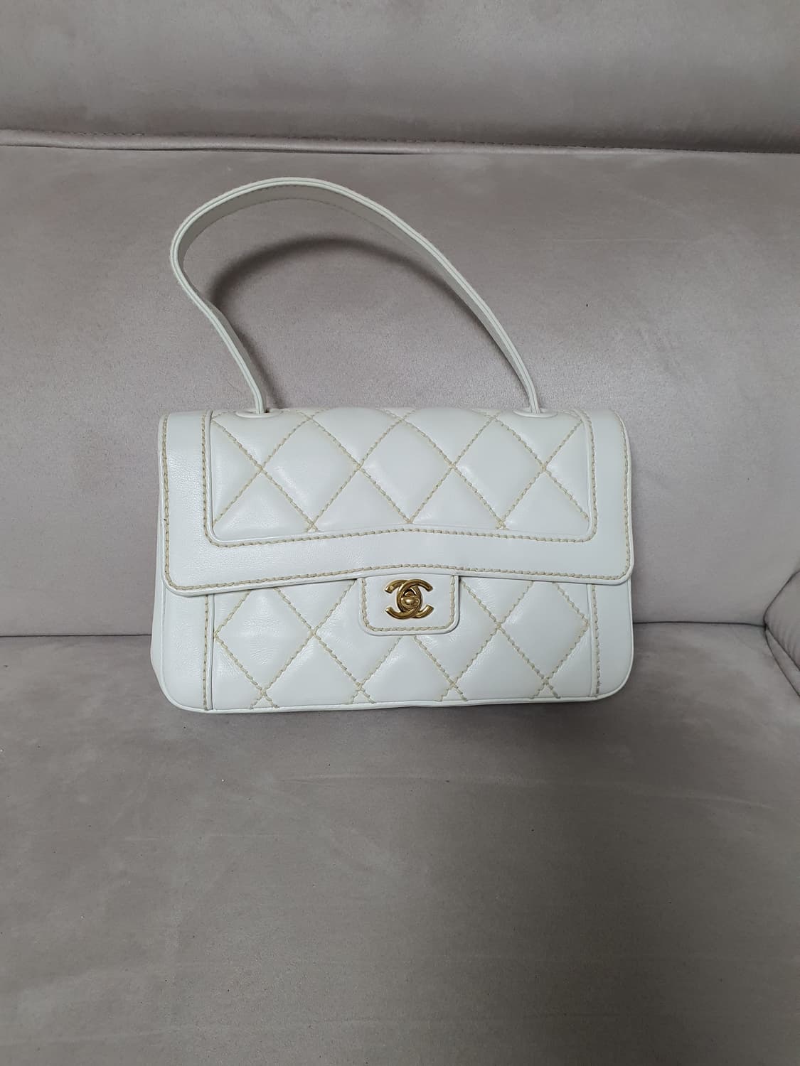 샤넬 와일드스티치 켈리백 화이트 상품이미지2