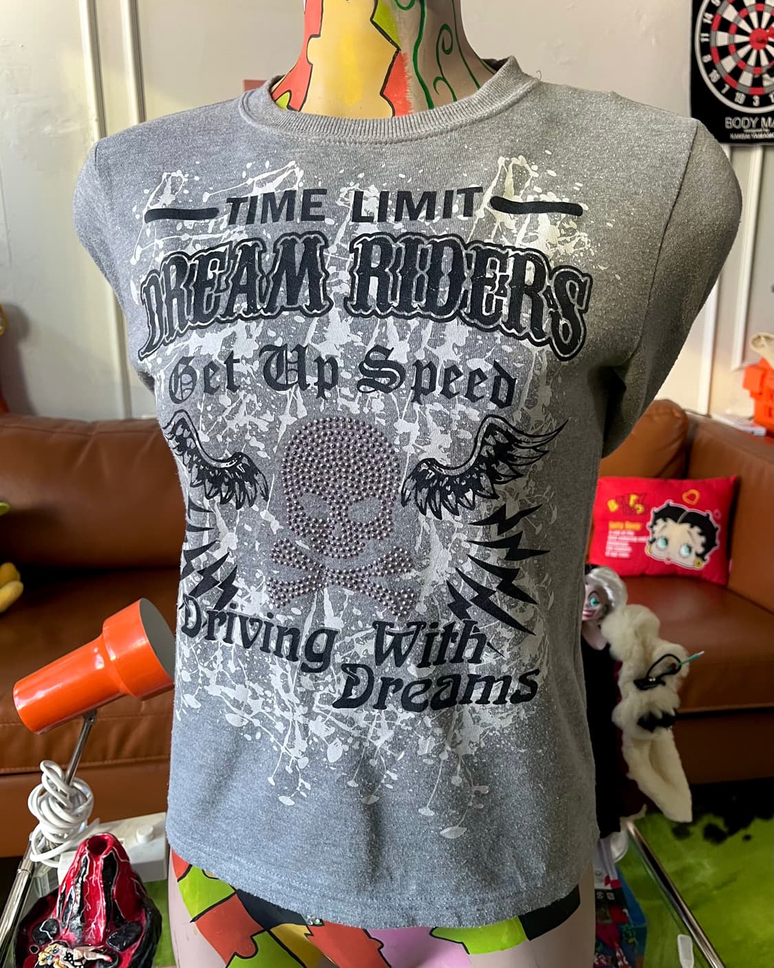 90s Jpn Skull Cubic Lettering Sweatshirt 상품이미지2