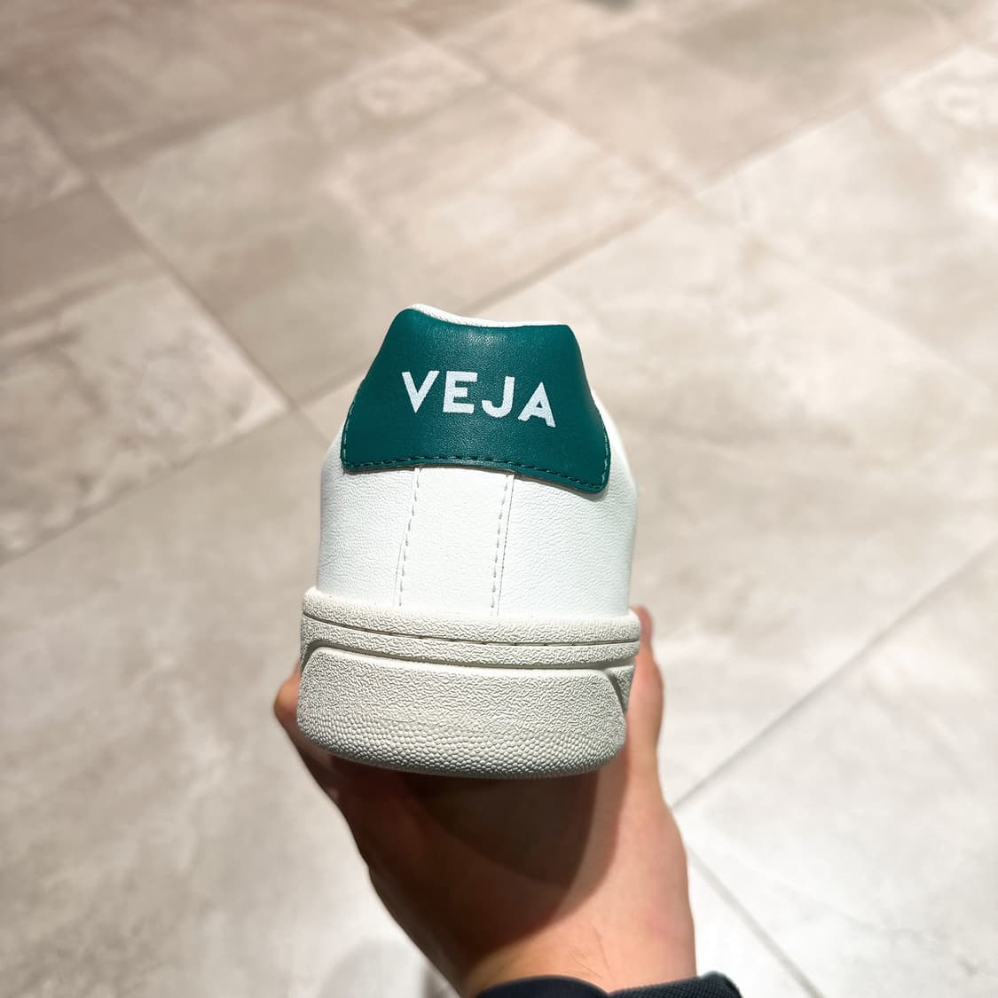(정품/새상품) VEJA 베자 남성 화이트 그린탭 스니커즈 상품이미지5