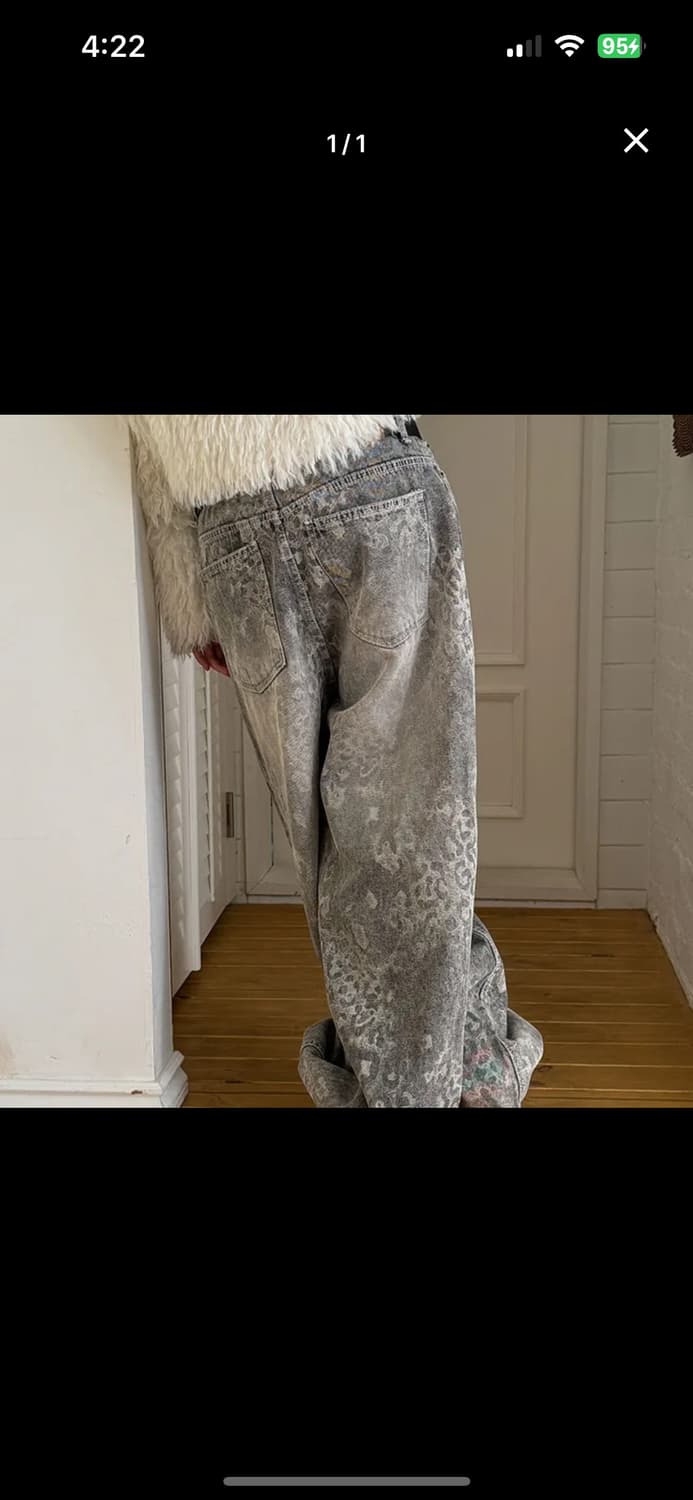 Ootj 그레이 레오파드 호피 팬츠 상품이미지2