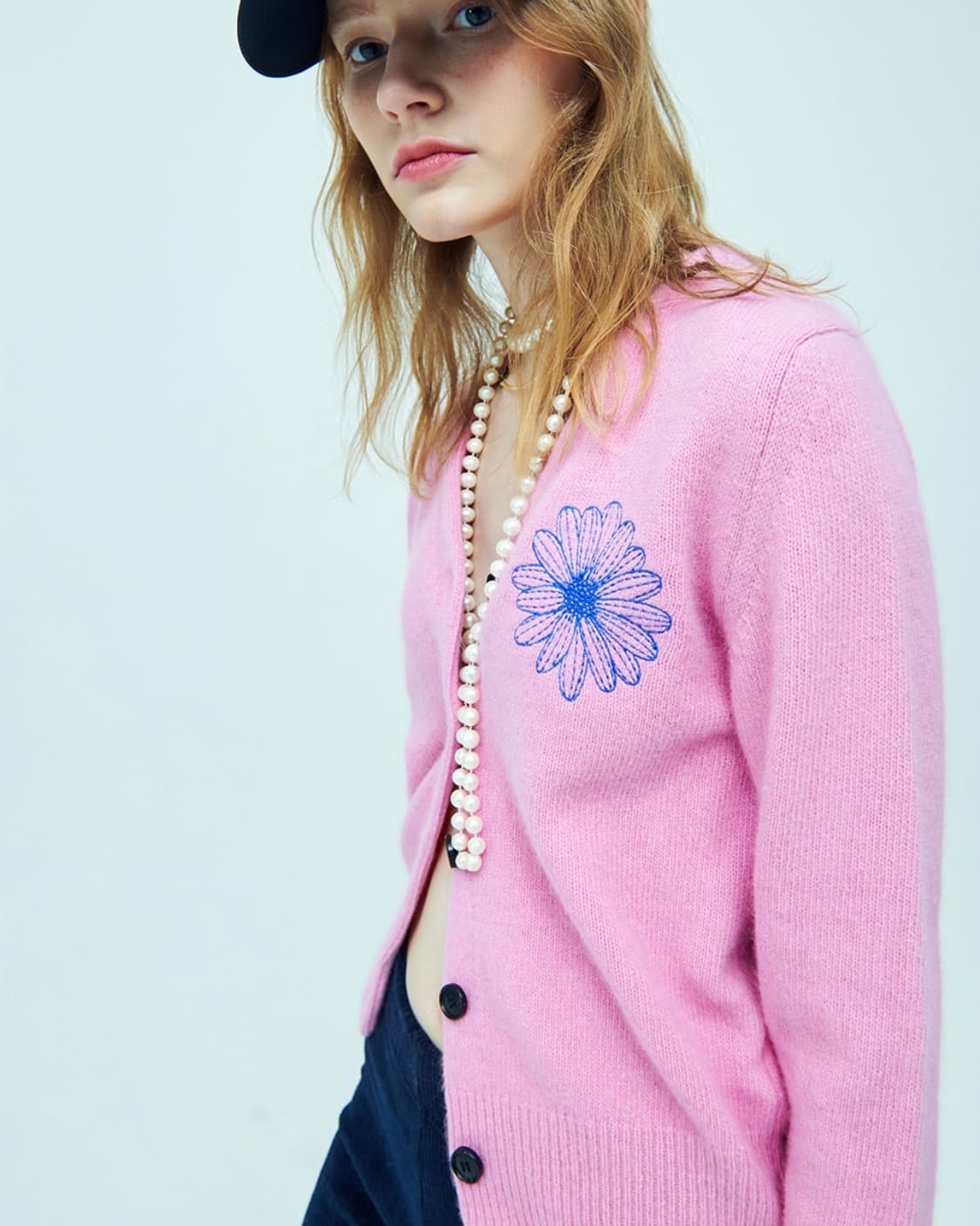 마르디 메크르디 핑크 가디건 상품이미지1