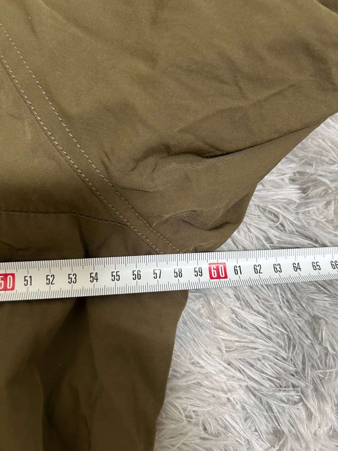 후아유 카키 y2k 기모 후드 반집업(L) 상품이미지8