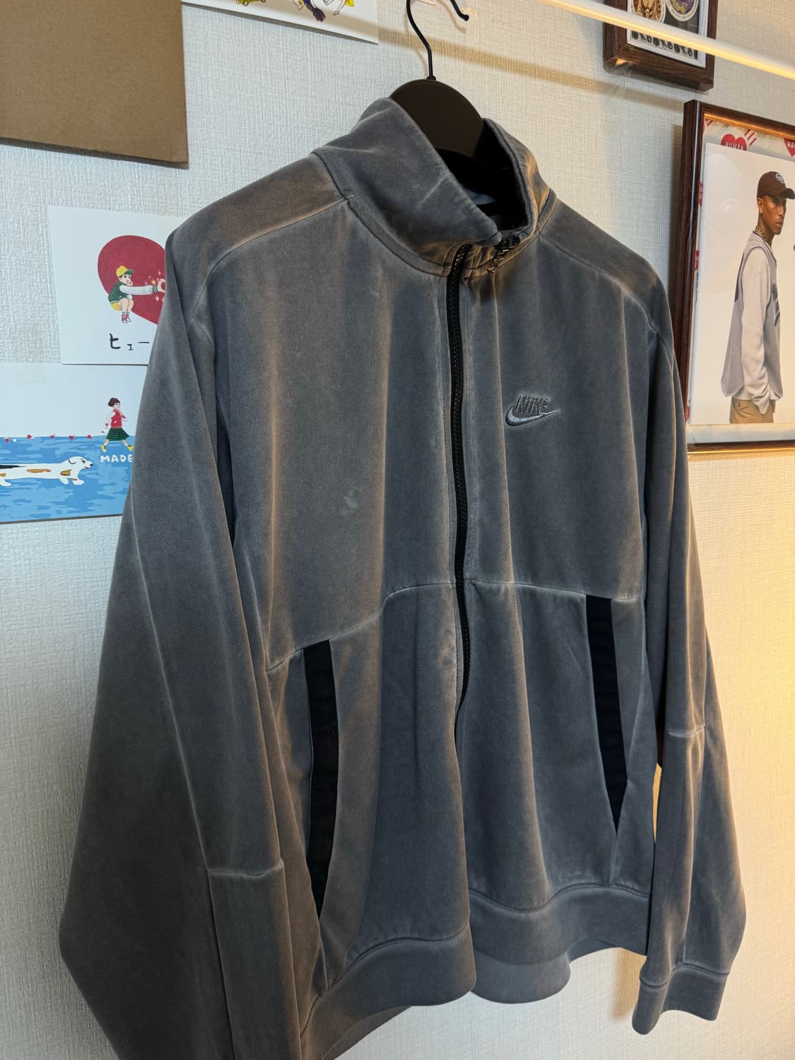 [L]나이키 워시드 리바이벌 져지 자켓 차콜 상품이미지3