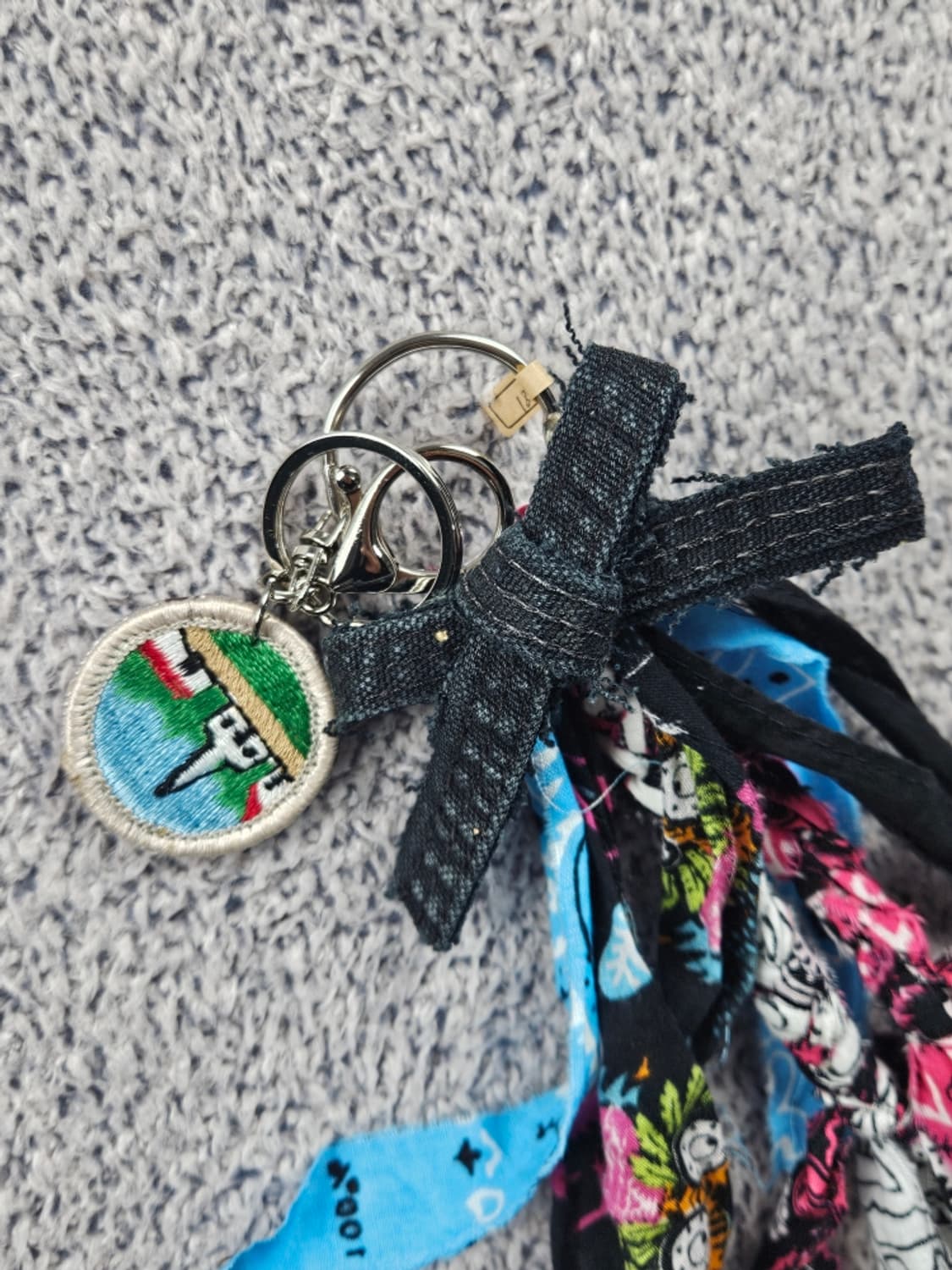 핸드메이드 커스텀 패치 반다나 카라비너 키링 ( OS ) / 10681 상품이미지4