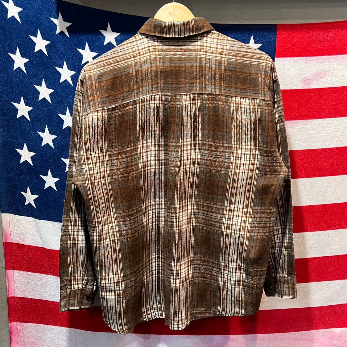 빈티지 코튼 체크 셔츠 상품이미지3