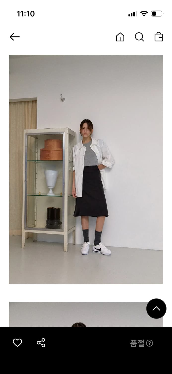 Beige Bowl (베이지보울) 블랙 미디 스커트 상품이미지1