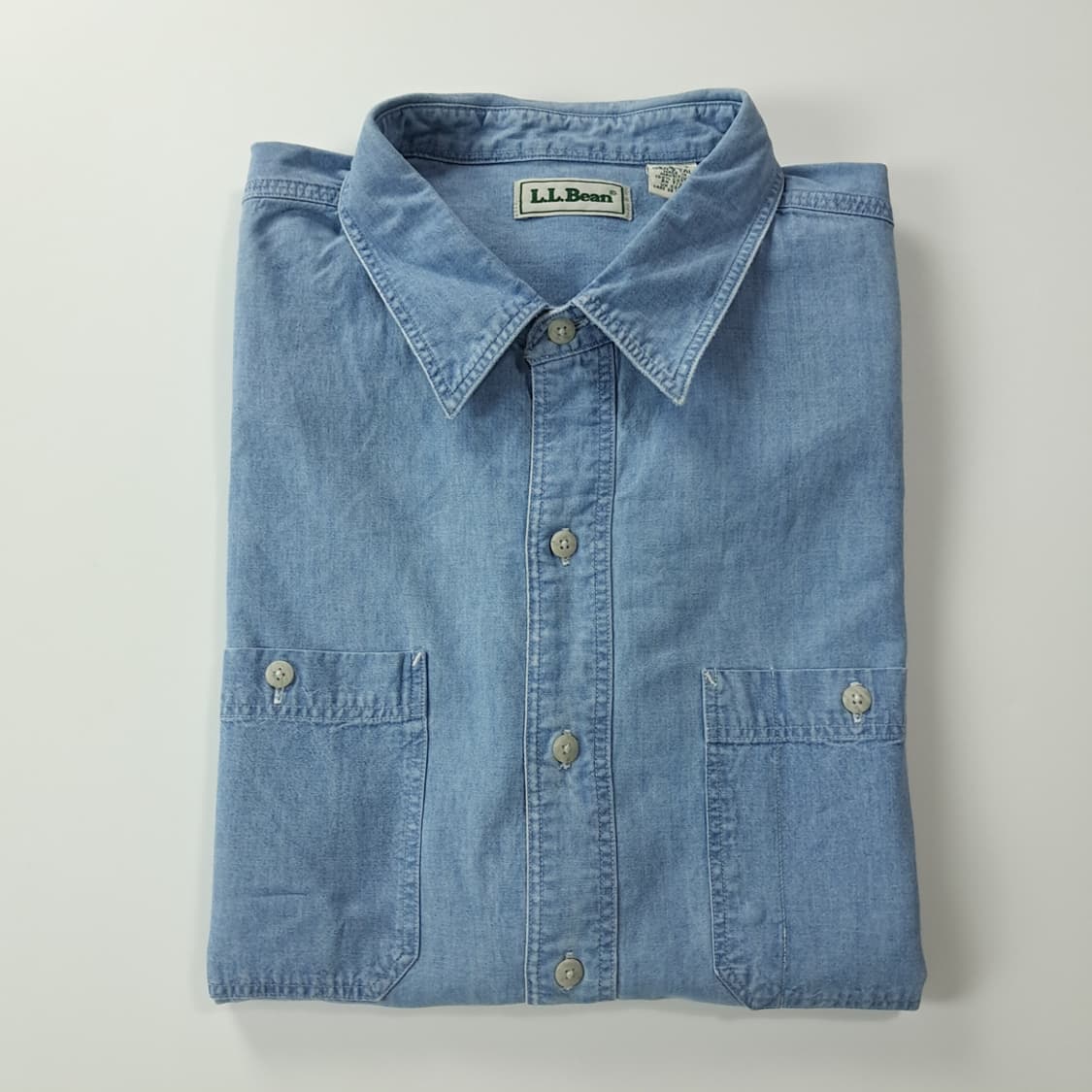 CK420 XL 엘엘빈 90s 샴브레이 반팔 셔츠 남방 상품이미지6