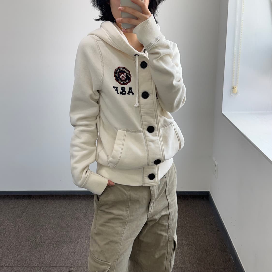 Abercrombie 아베크롬비 버튼업 후드집업 상품이미지2