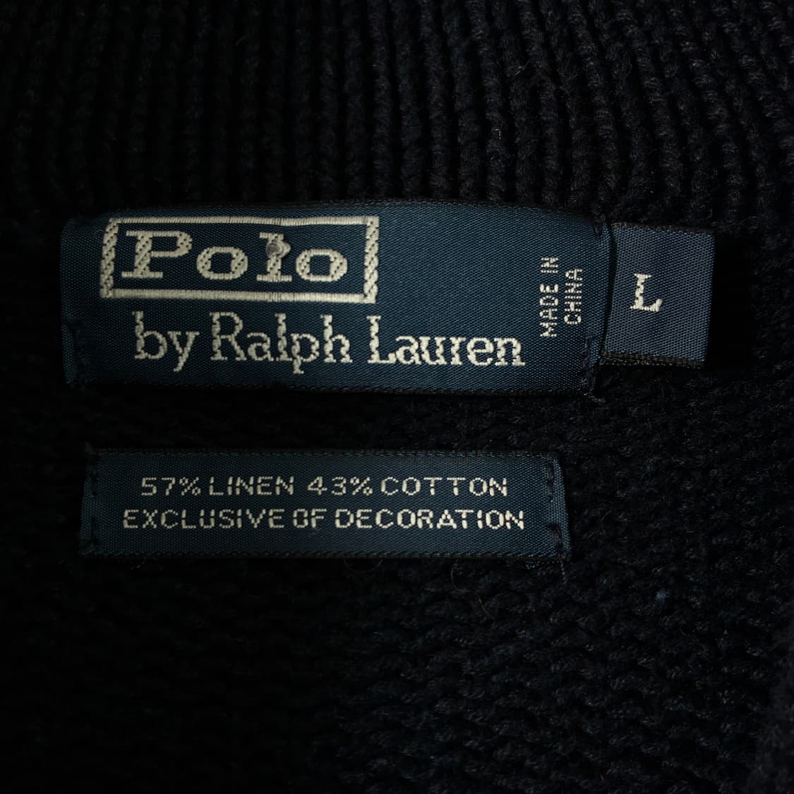 Polo  폴로 랄프로렌 RL 네이비 숄카라 니트 가디건   상품이미지5