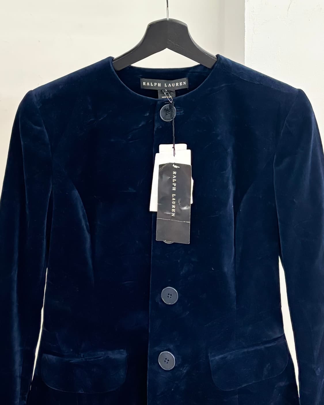 랄프 로렌 블랙 라벨 네이비 벨벳 자켓 상품이미지2