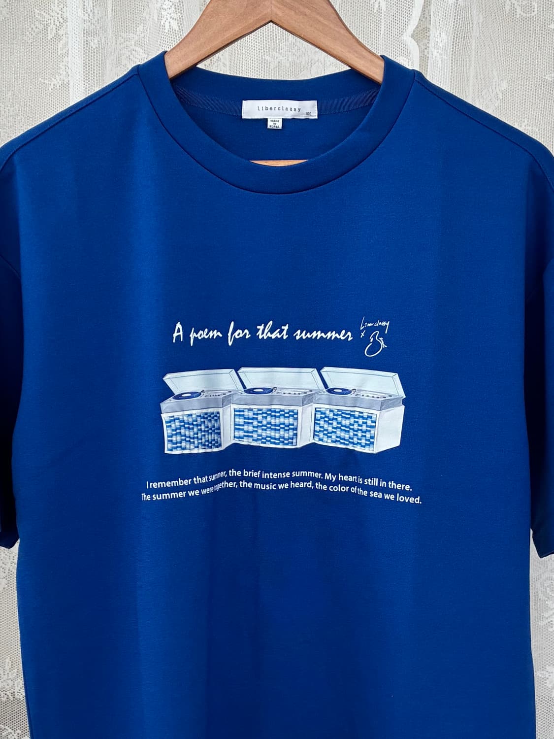 100) 리버클래시 그래픽 반팔 티셔츠 블루 상품이미지3