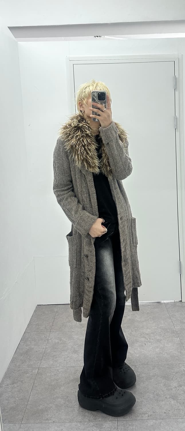 Grunge Tibetan Lamb Fur Alpaca Blend Car 상품이미지1