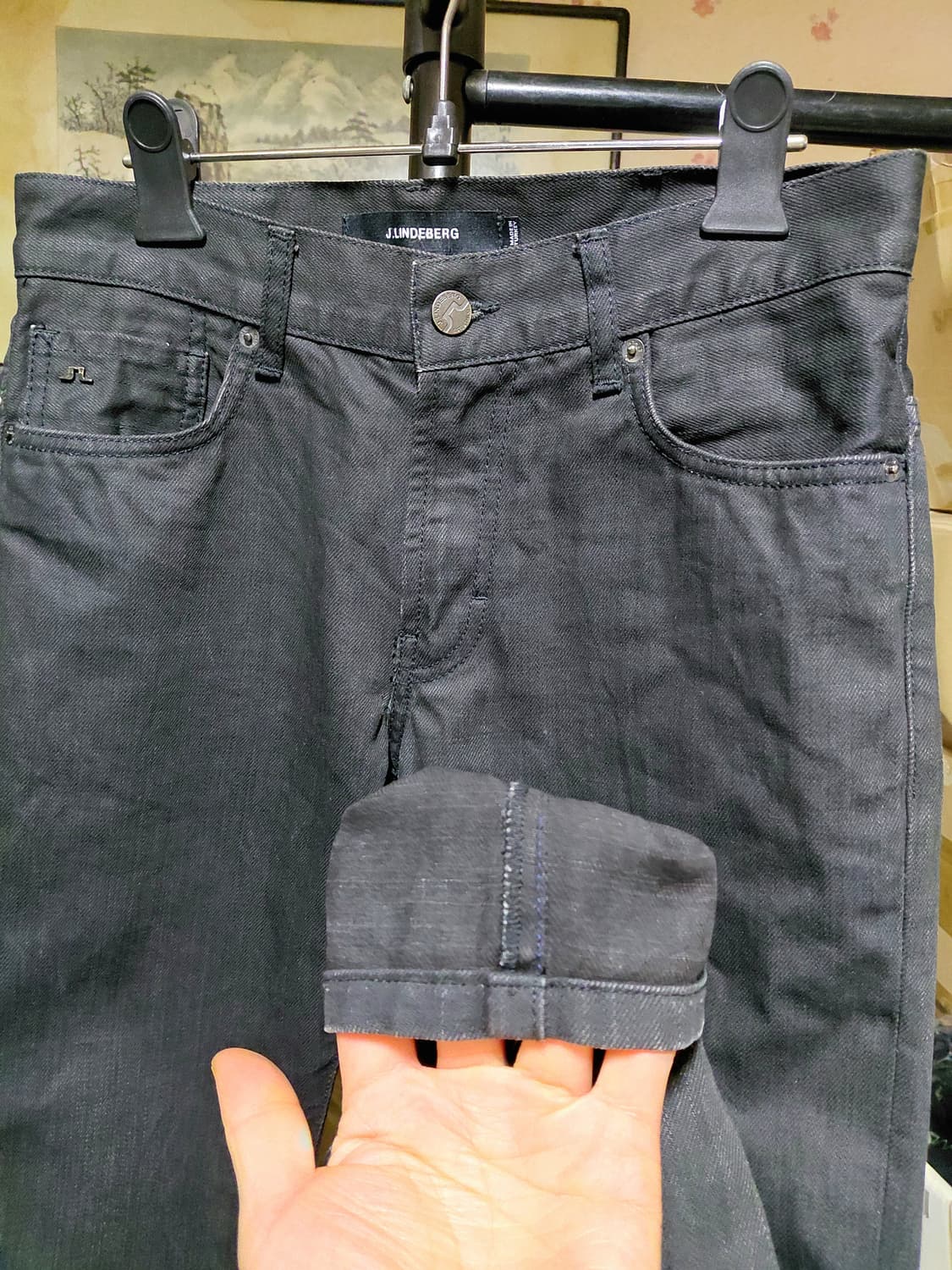 [제이린드버그]슬림핏 워시블랙 데님 청바지 29사이즈 상품이미지10