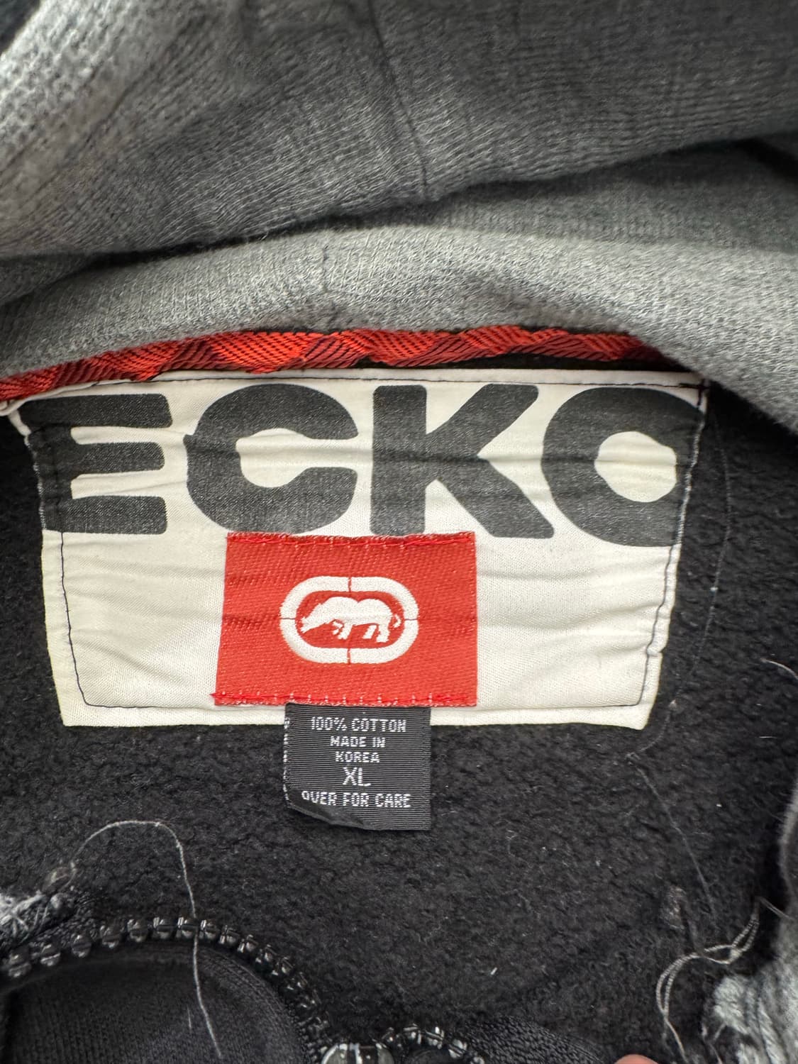 XL)ECKO 빈티지 자수 후드집업 상품이미지5