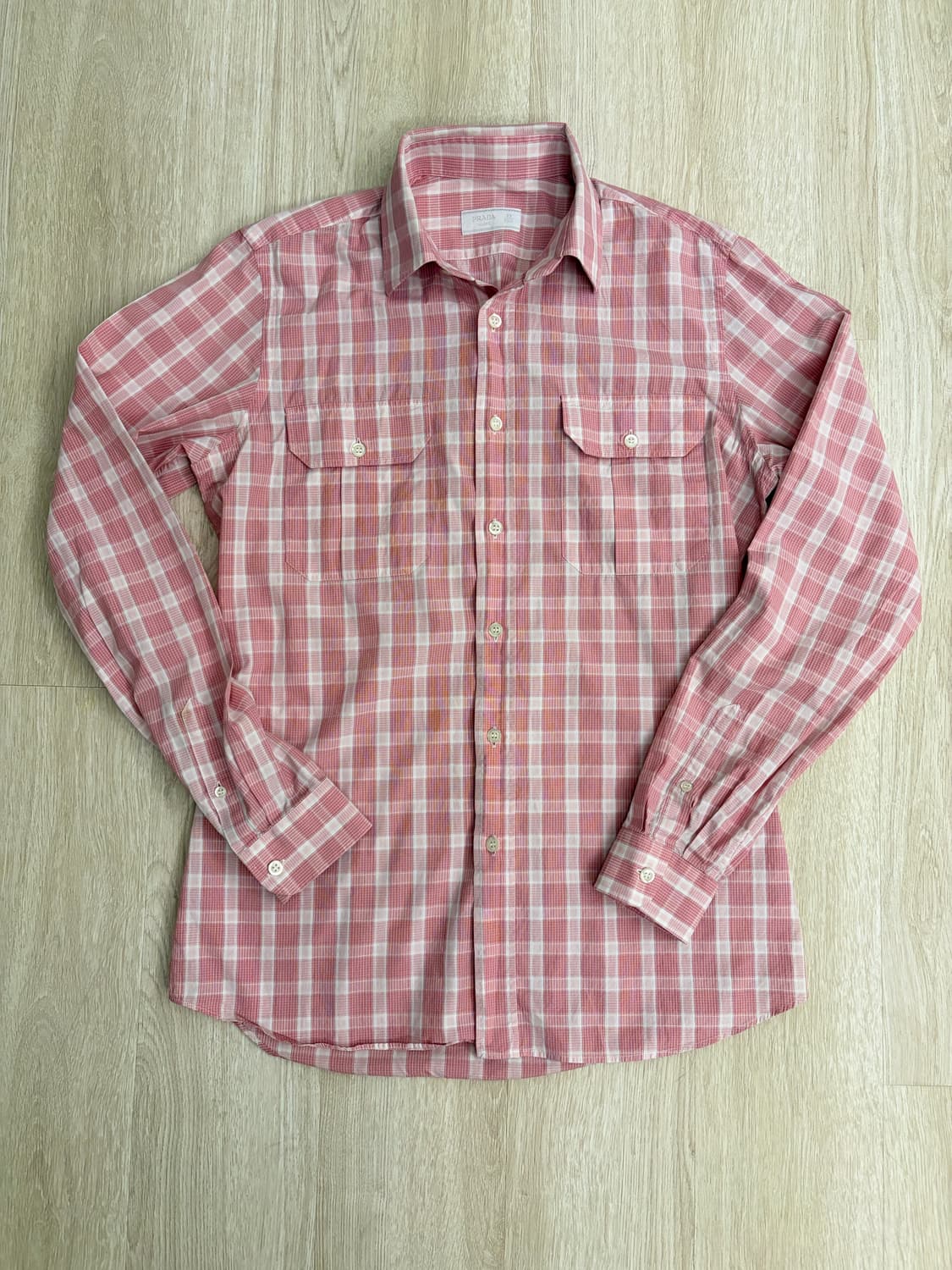 프라다 남자 셔츠 체크 39사이즈 상품이미지1