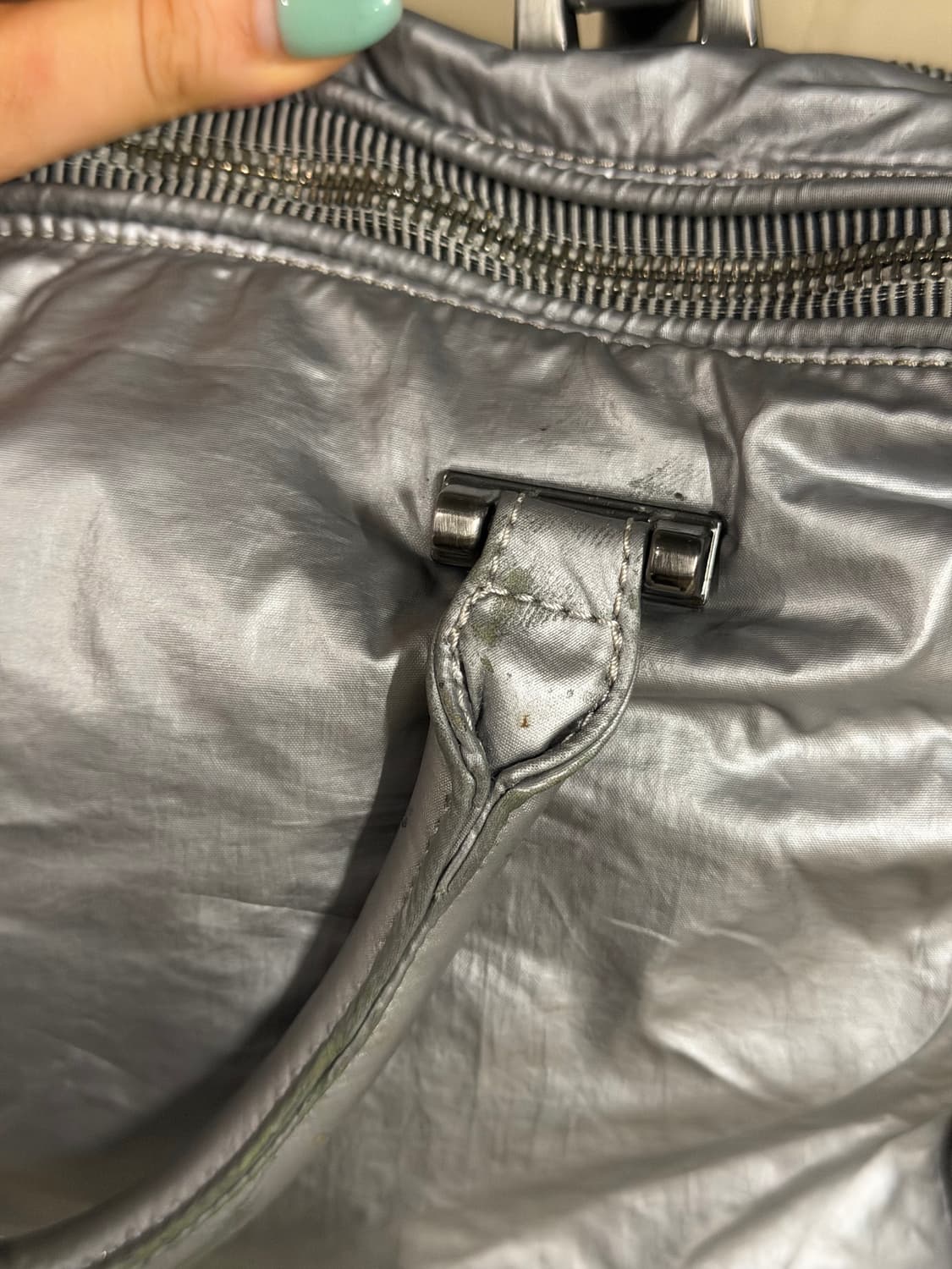 Diesel metal logo silver tote bag 상품이미지8