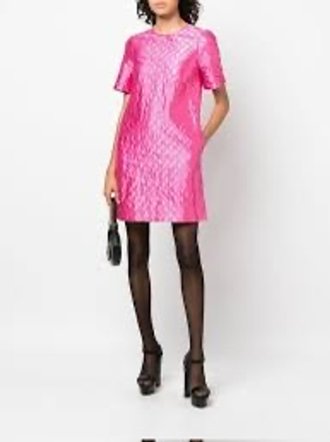 구찌 새틴 핑크 원피스 상품이미지2