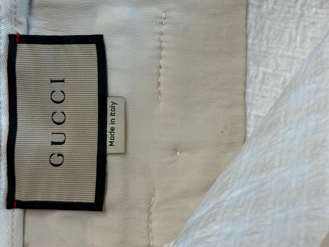 구찌 정품 아이보리 트위드 와이드 팬츠 36 상품이미지9