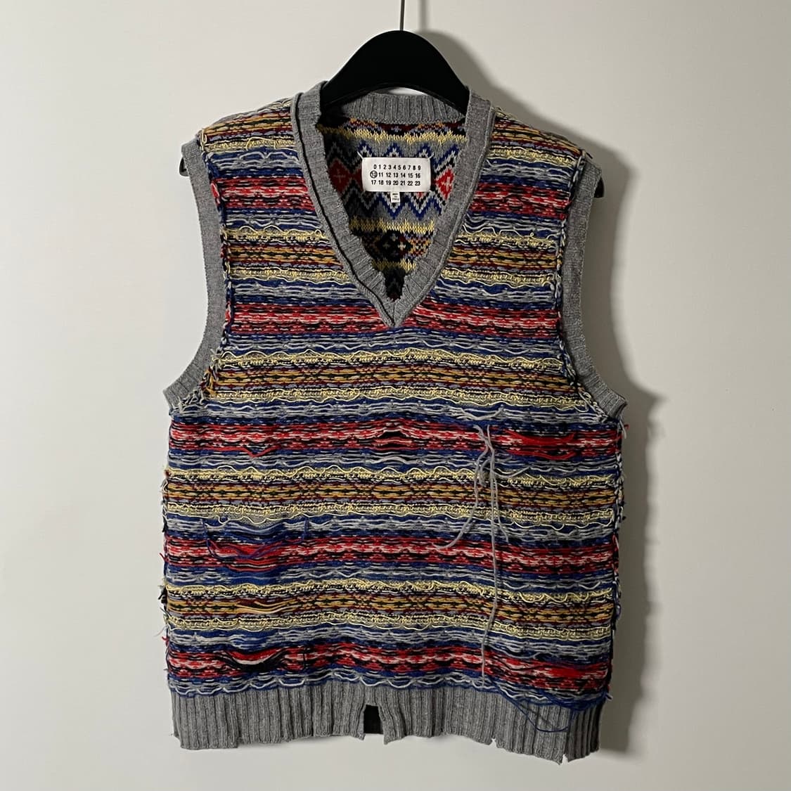 마르지엘라 우먼스 멀티컬러 리버스 페어아일 베스트 니트 (on.198)  상품이미지1