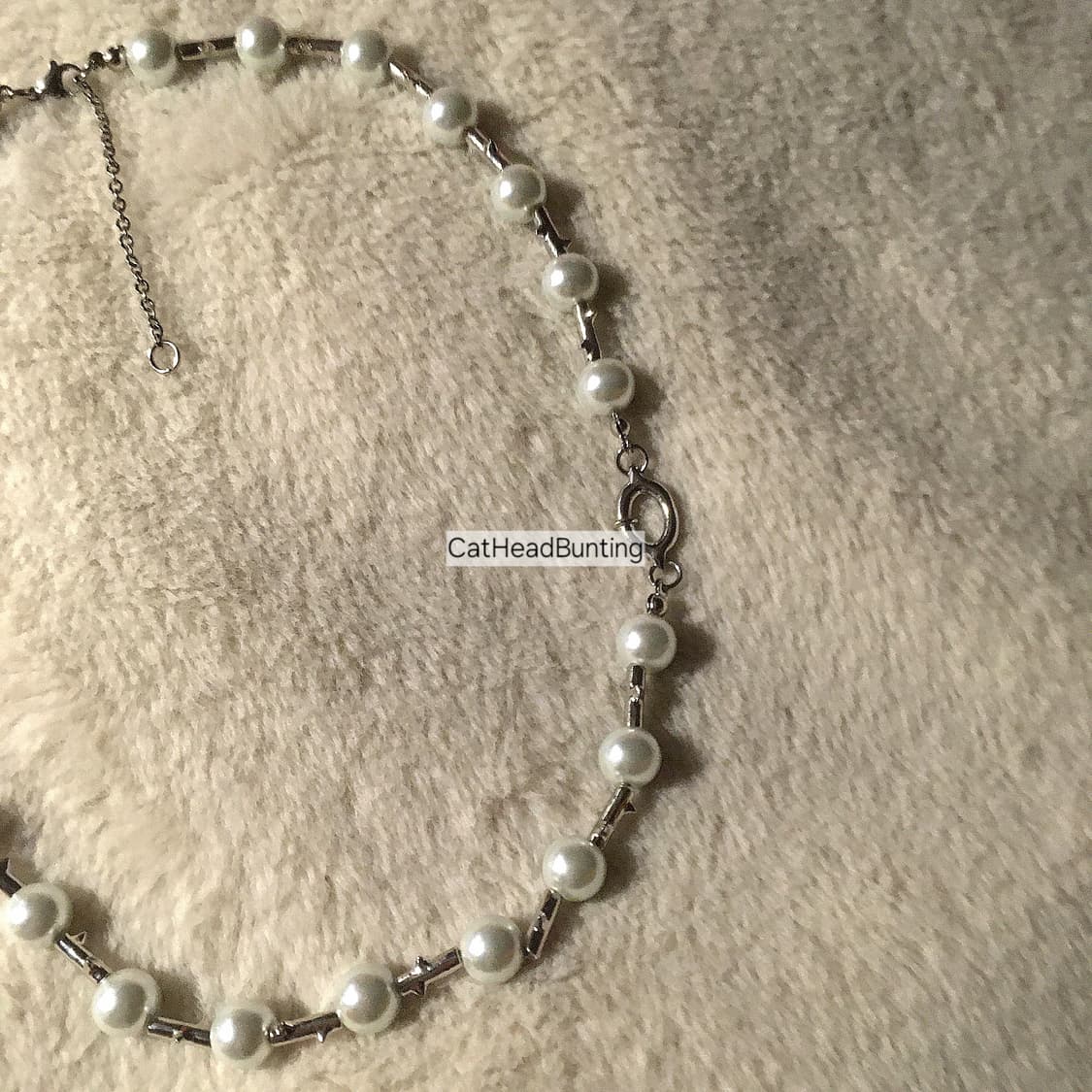 UNISEX_Pearl Thorn Necklace 진주 가시 목걸이 상품이미지7