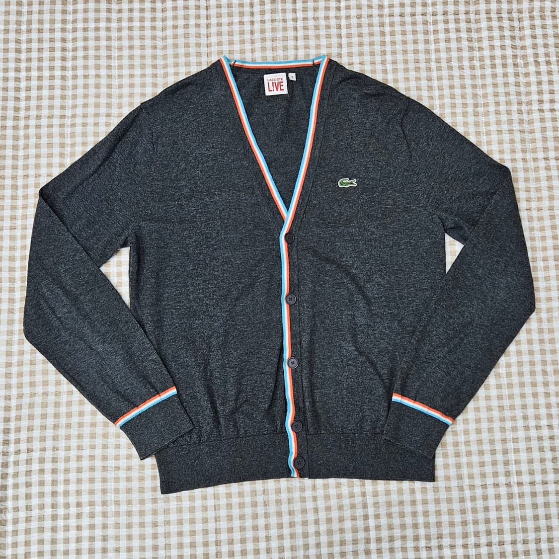 라코스테 얇은 니트 가디건 남자100 상품이미지1