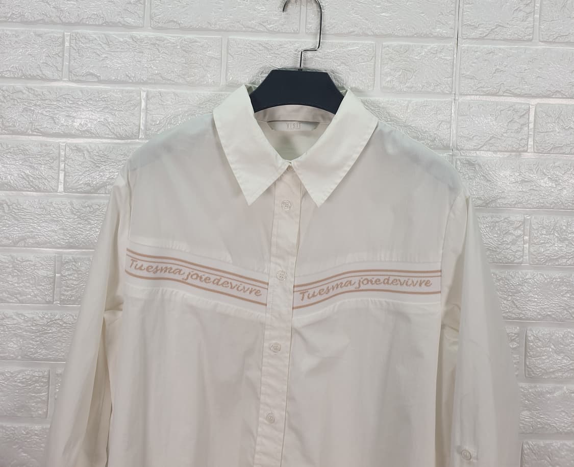 [55]비지트인뉴욕 레터링 니트 포인트 셔츠 상품이미지6