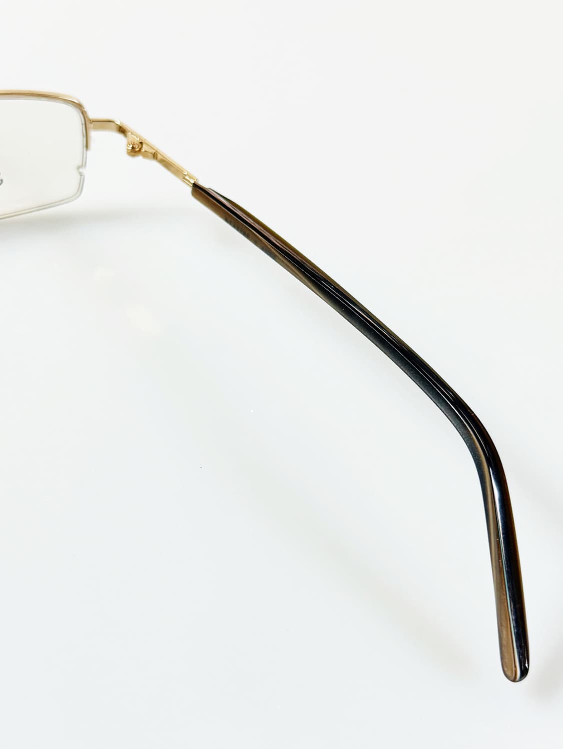 서전 CARINO 골드 반무테 스퀘어 빈티지 안경 상품이미지6