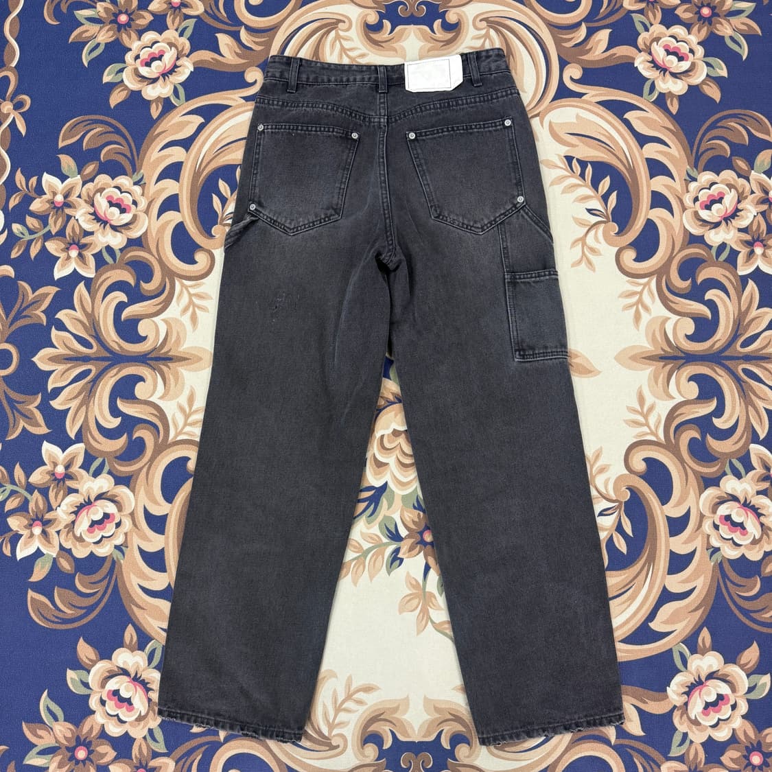 (S)디스이즈네버댓  흑청 더블니 데님팬츠 상품이미지6