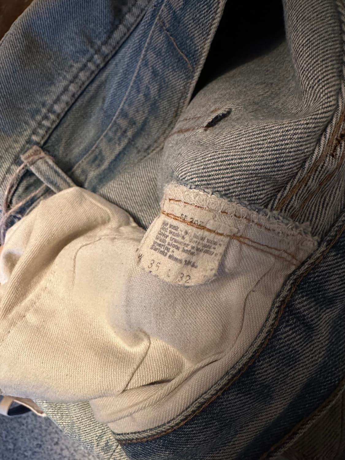 80s USA 빈티지 리바이스 501 66후기 셀비지 데님 팬츠 상품이미지9