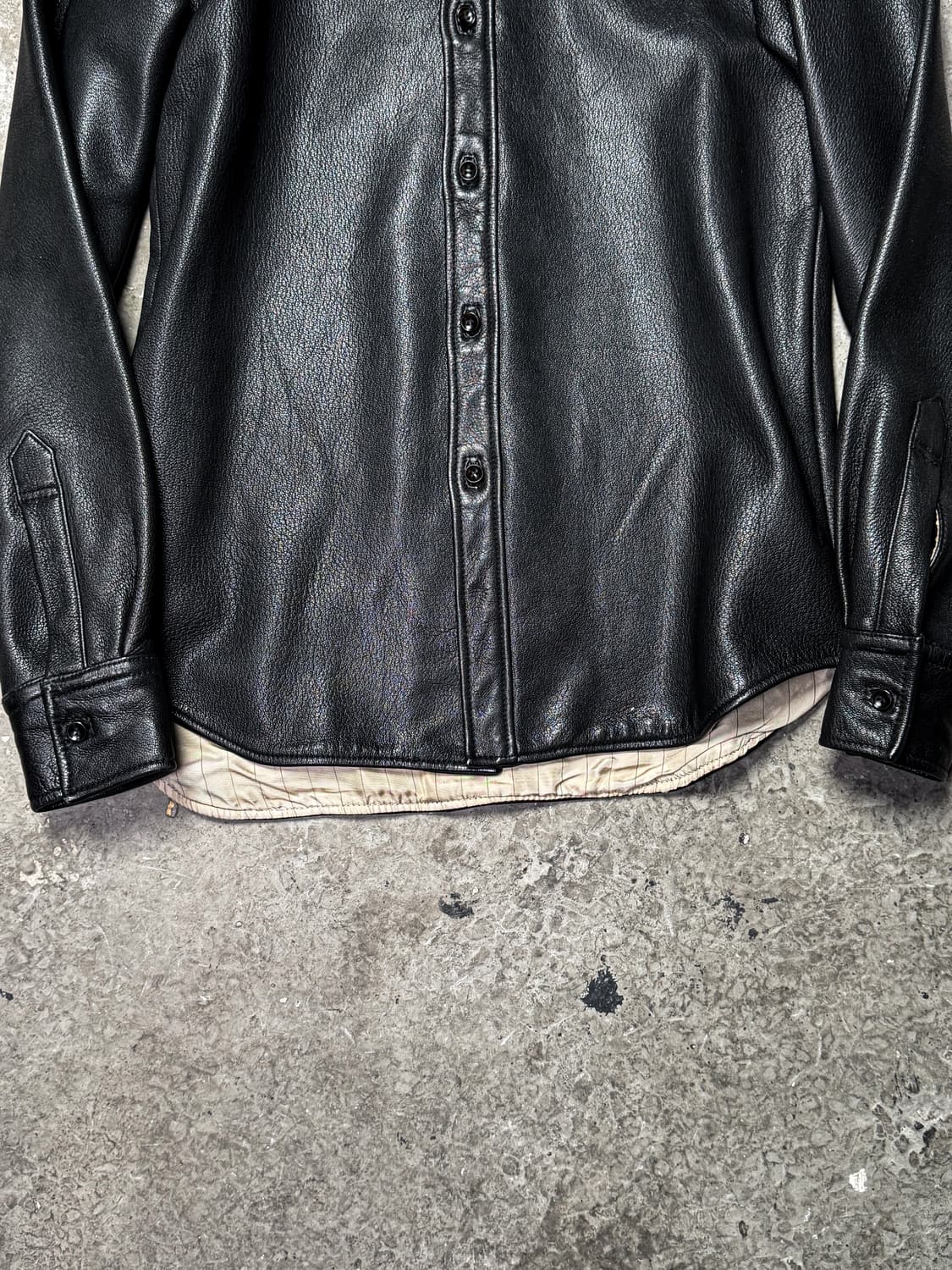 ABAHOUSE Goat Skin Leather Shirt Jacket 상품이미지8
