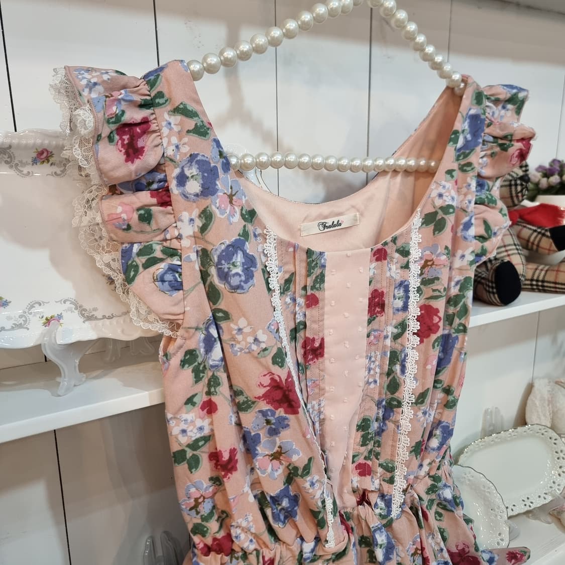 Tralala 트랄라라 플라워 쉬폰 미니원피스 상품이미지2