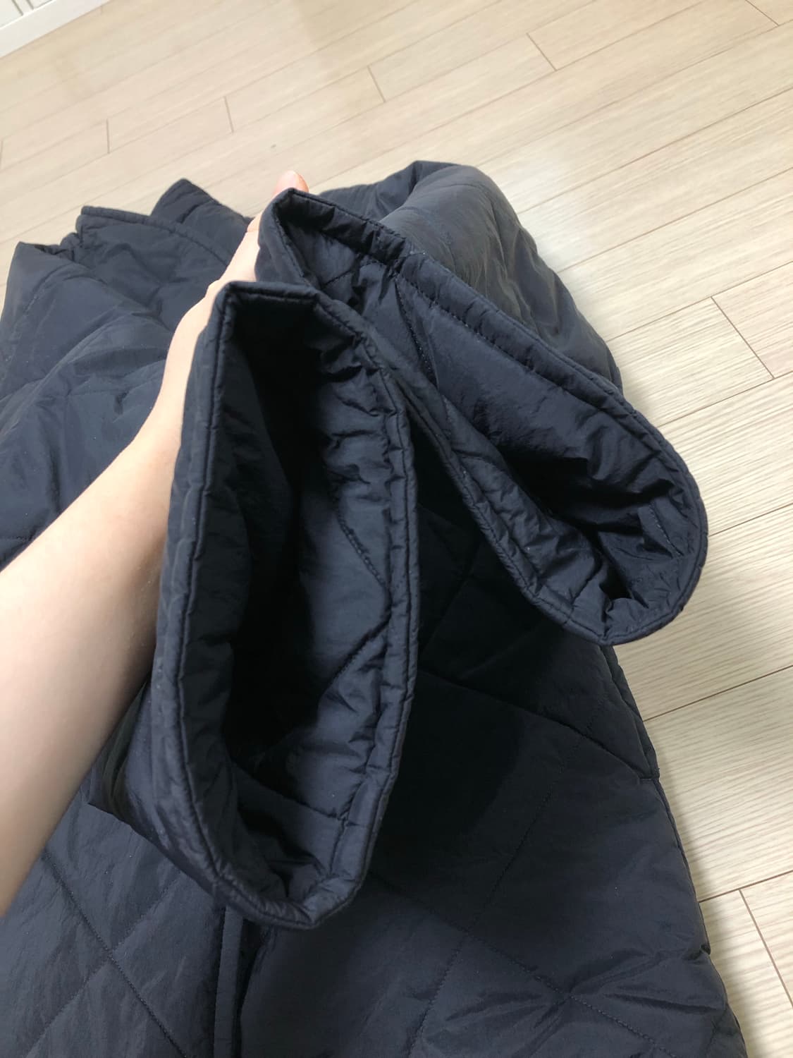 L 아르켓 퀼팅 버튼 패딩 자켓 블랙 상품이미지4