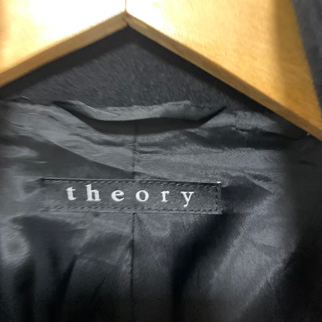 띠어리 블랙 노카라 울 코트 빈티지 M 사이즈 상품이미지7