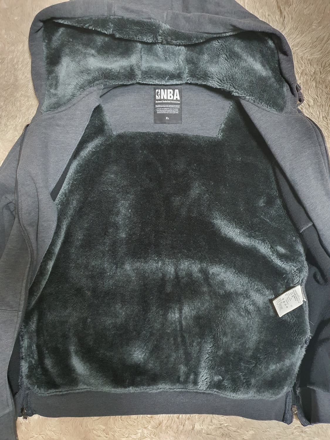 NBA  보아털 후드 집업  사이즈 105 상품이미지3