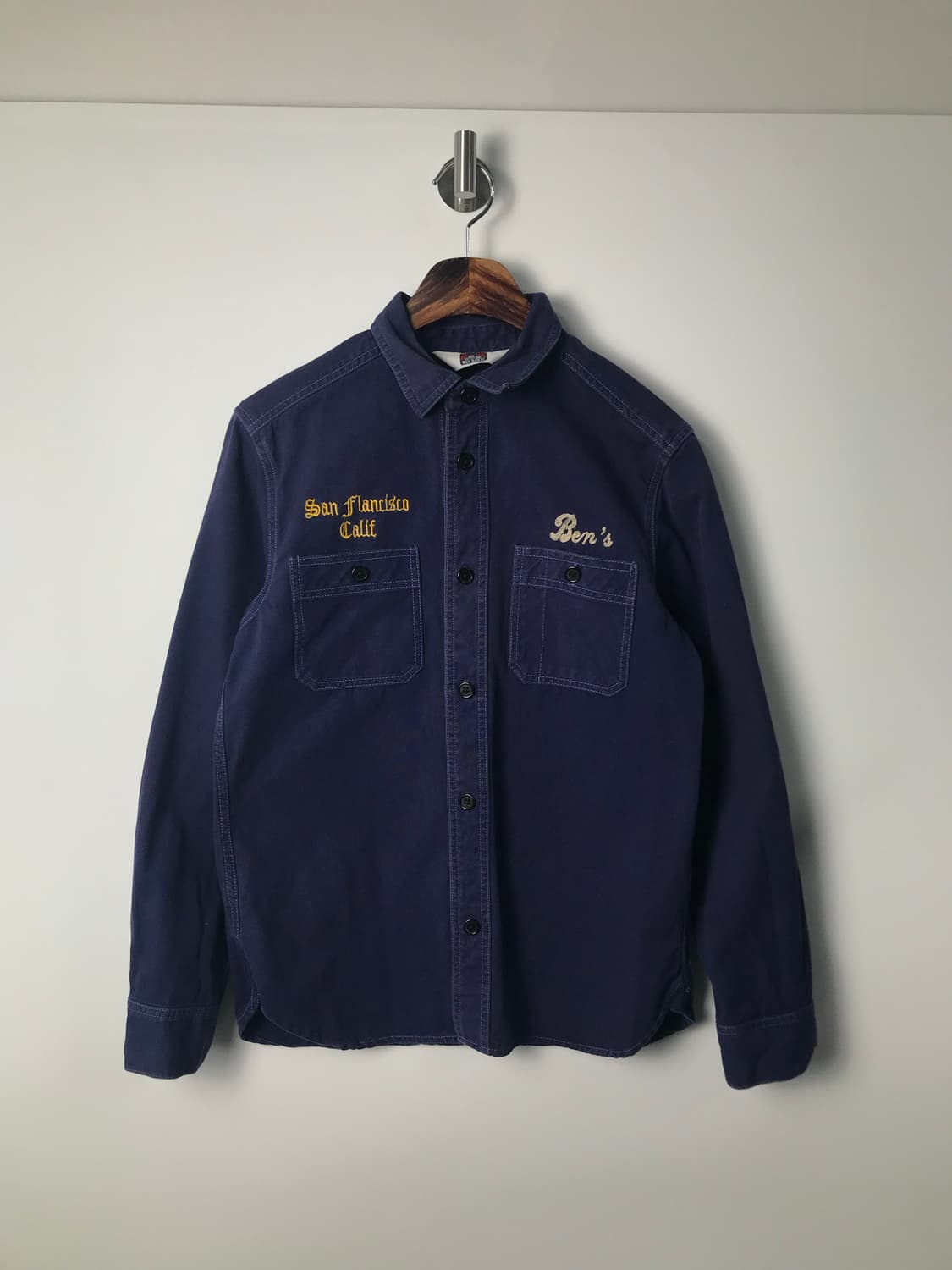 벤 데이비스 자수 빅로고 스티치 네이비 워크셔츠 상품이미지3