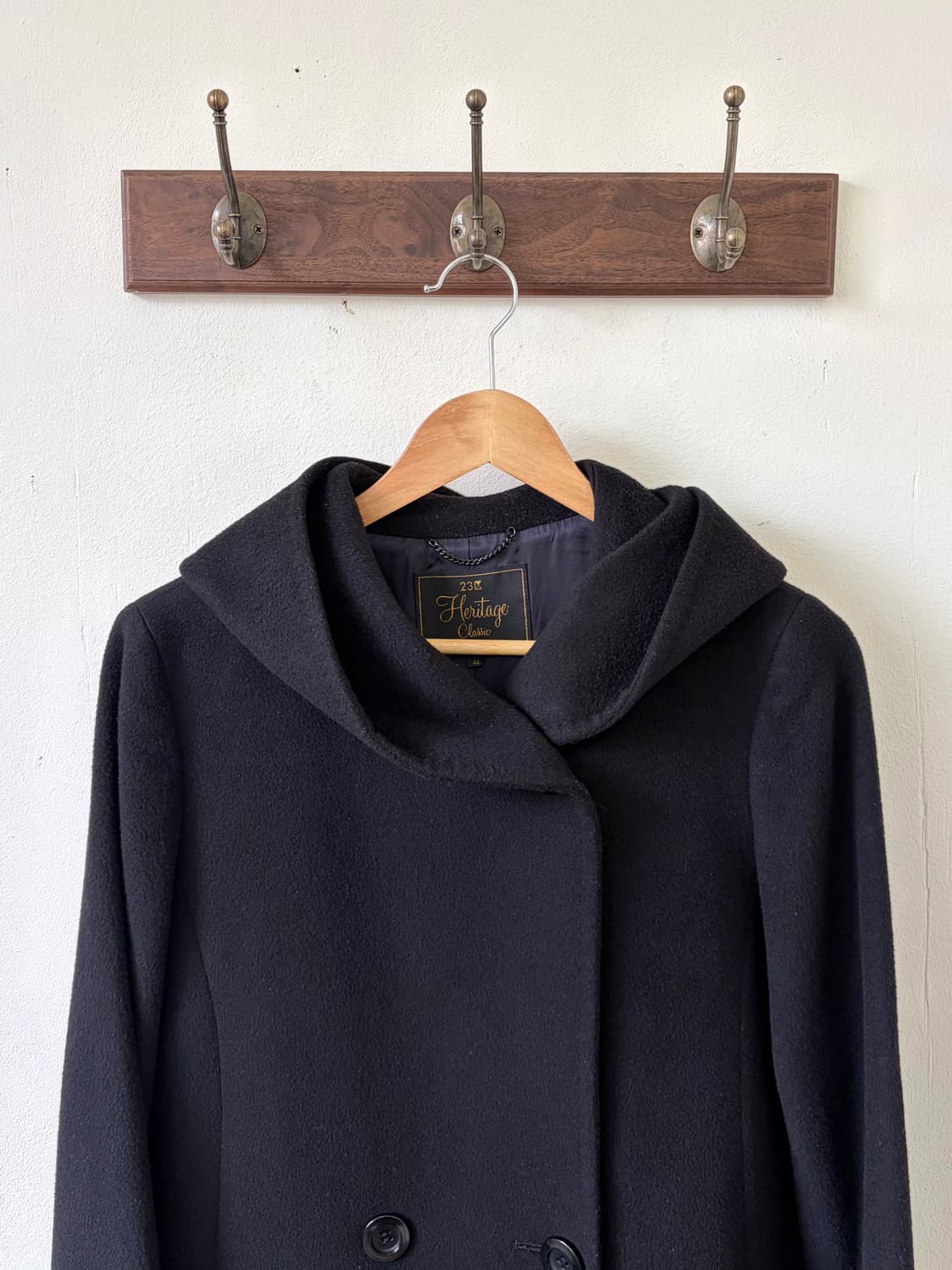 23 로로피아나 헤리티지 블랙 울 코트 상품이미지2