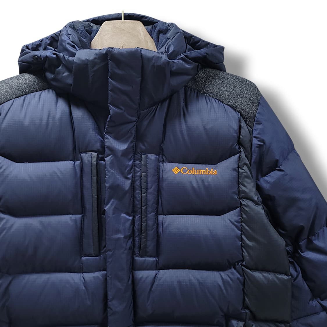 [L/100] 컬럼비아 네이비 옴니윈드 블럭 덕 다운 패딩 상품이미지4