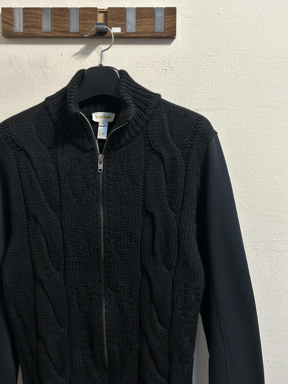 디젤 케이블 니트 집업 블루종 자켓 상품이미지3