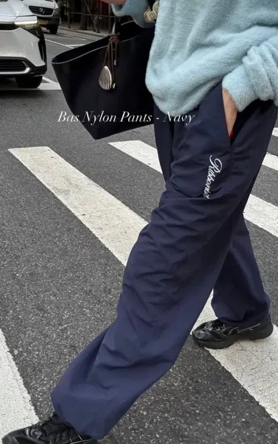 Ribbonbit 리본빛 bas 바스 나일론 팬츠 네이비 상품이미지2