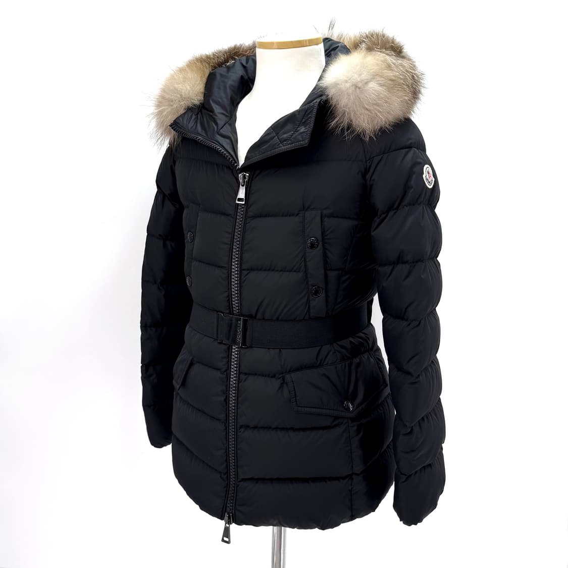 [0사이즈] 몽클레어 클리온 폭스퍼 여성 패딩 블랙 상품이미지2