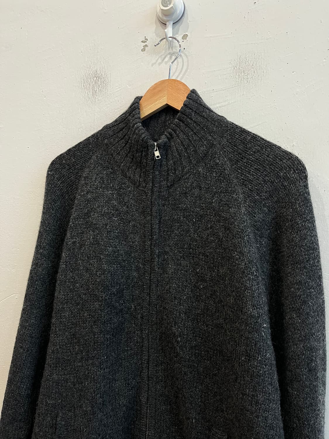 유니클로 퓨어울 니트집업 XL 상품이미지2