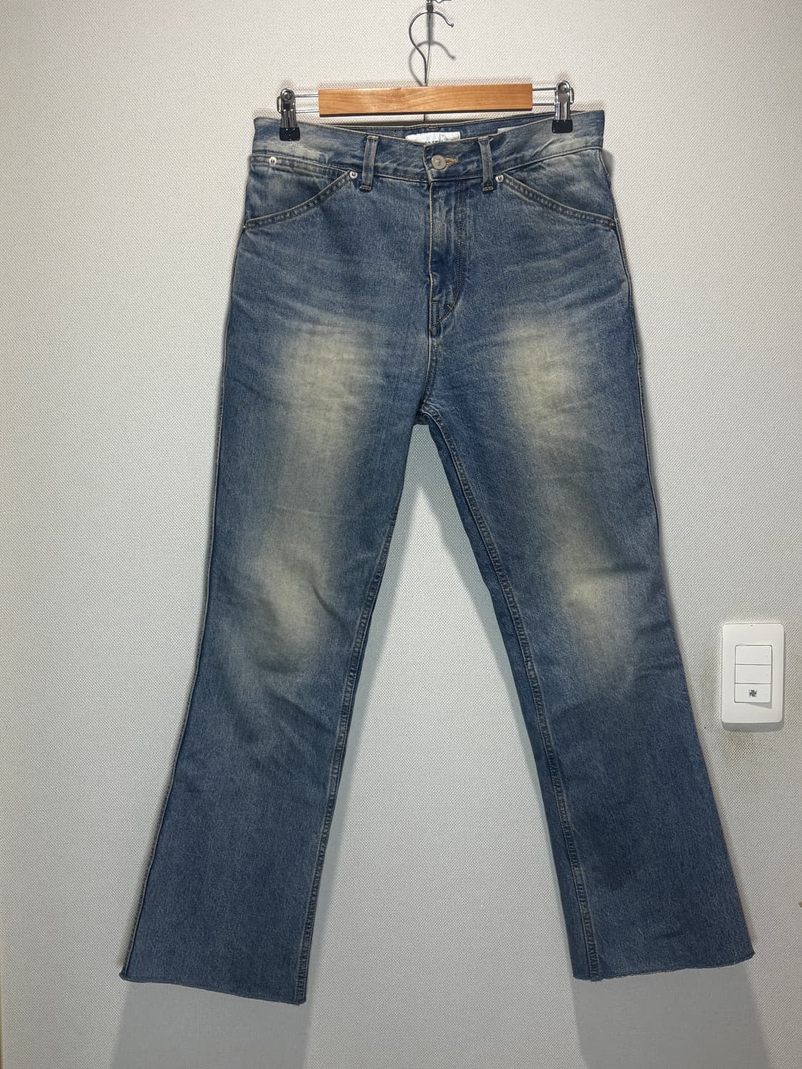 택포/A+급) Tonywack 플레어드 컷 데님 진 빈티지 라이트 블루 상품이미지1