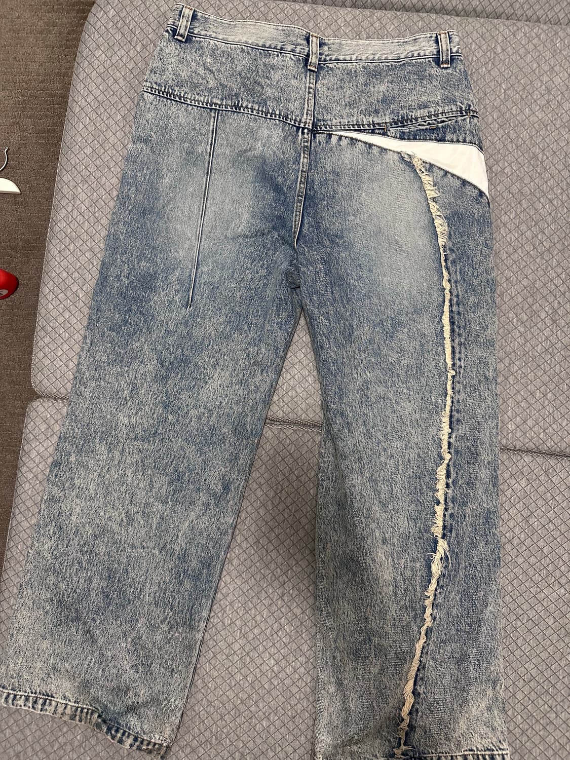 [2]퍼스널 오브젝트 임발란스 레더 데님 팬츠 상품이미지2