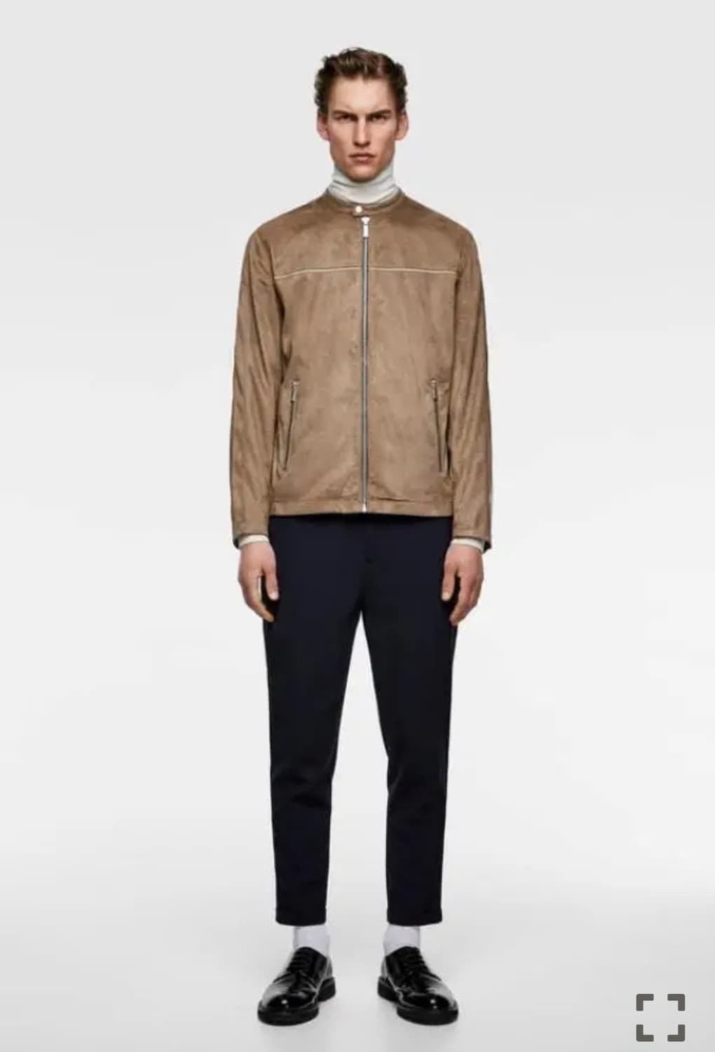 자라 스웨이드 자켓 블루종 집업 점퍼 브라운 S 상품이미지2