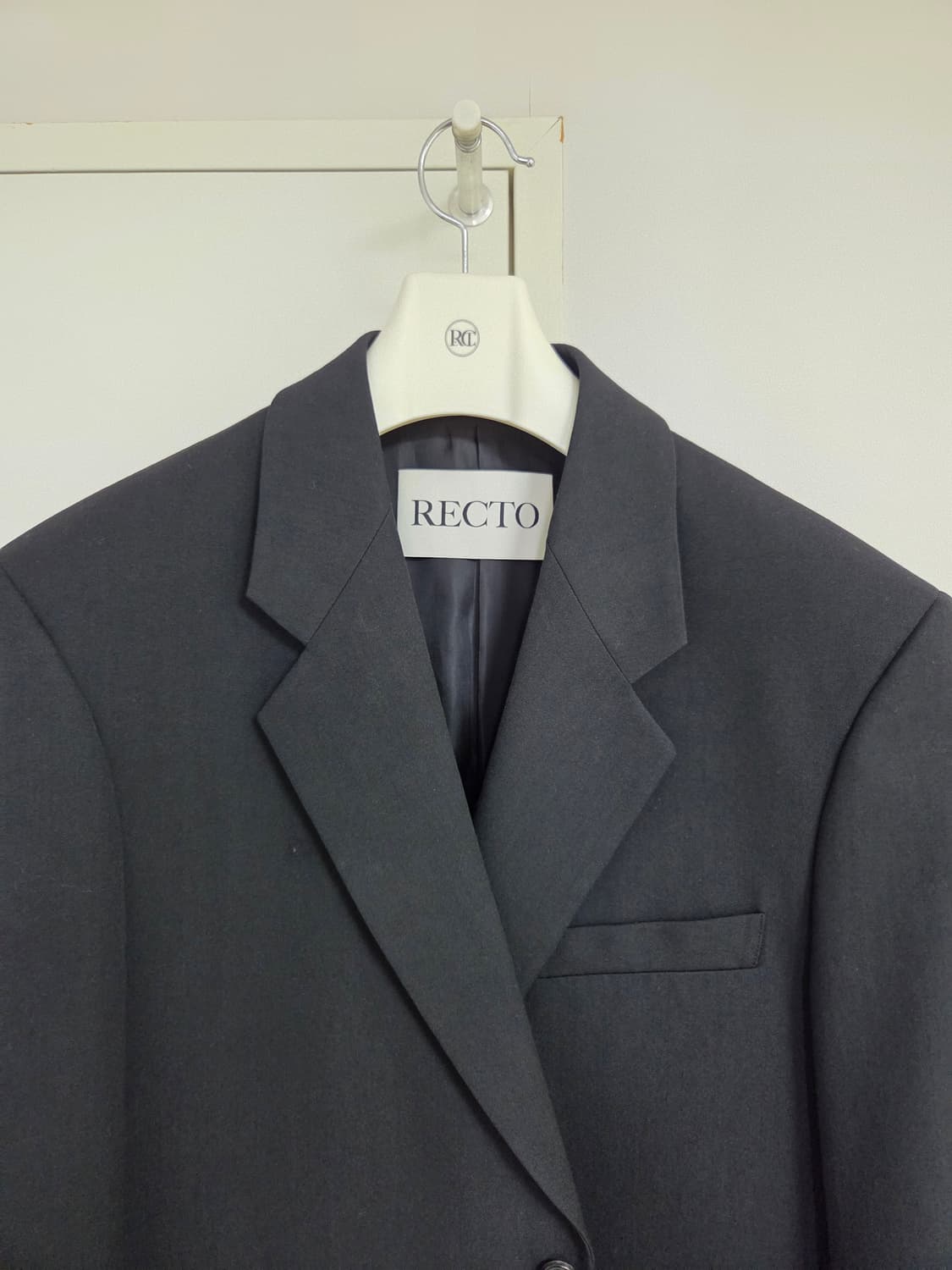 [S] 렉토 25fw 스트럭처 울 자켓 블랙 상품이미지4