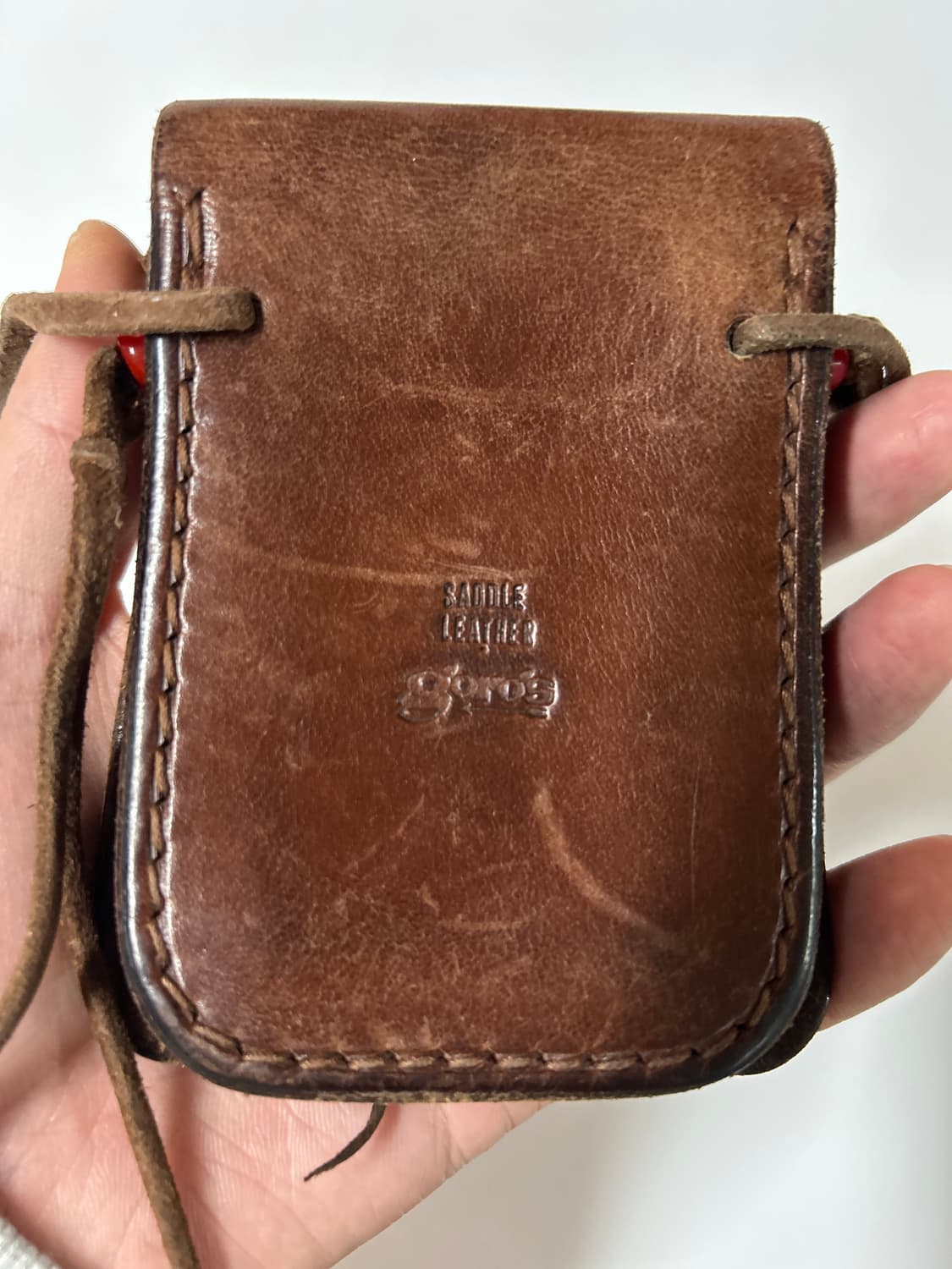 GOROS 고로스 이글콘초 새들레더 시가렛케이스백 상품이미지4