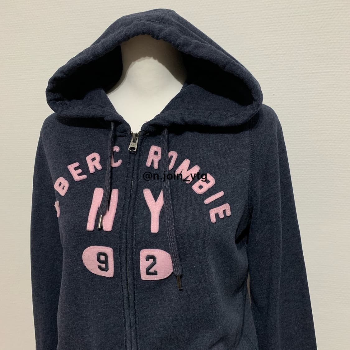 아베크롬비 네이비 핑크 후드집업 상품이미지2